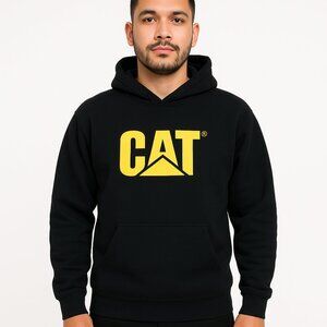 CAT Caterpillar Men’s Pullover Hoodie Hoody Black M